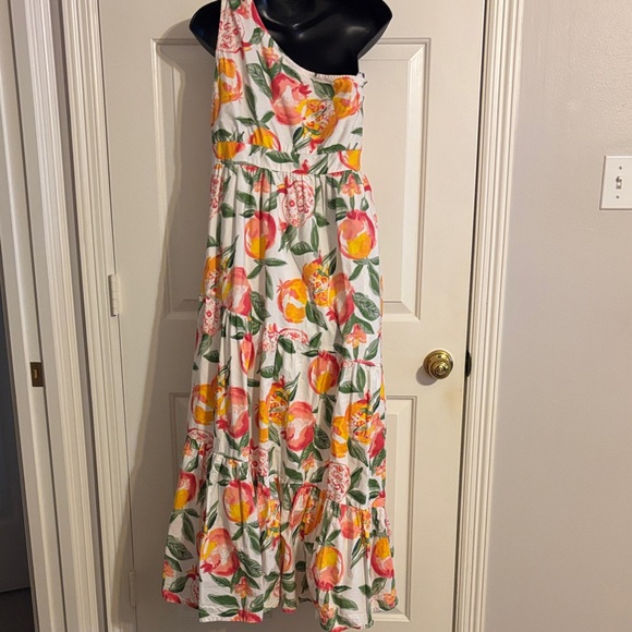 L.O.V. by Westside One Shoulder Maxi Pomegranate Dress Size S - Picture 6 of 9